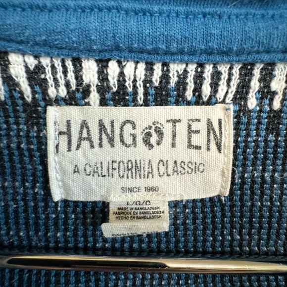 Retro Surf Hang Ten High End Blue Women’s L Beach Hoodie MINTY - Picture 3 of 4